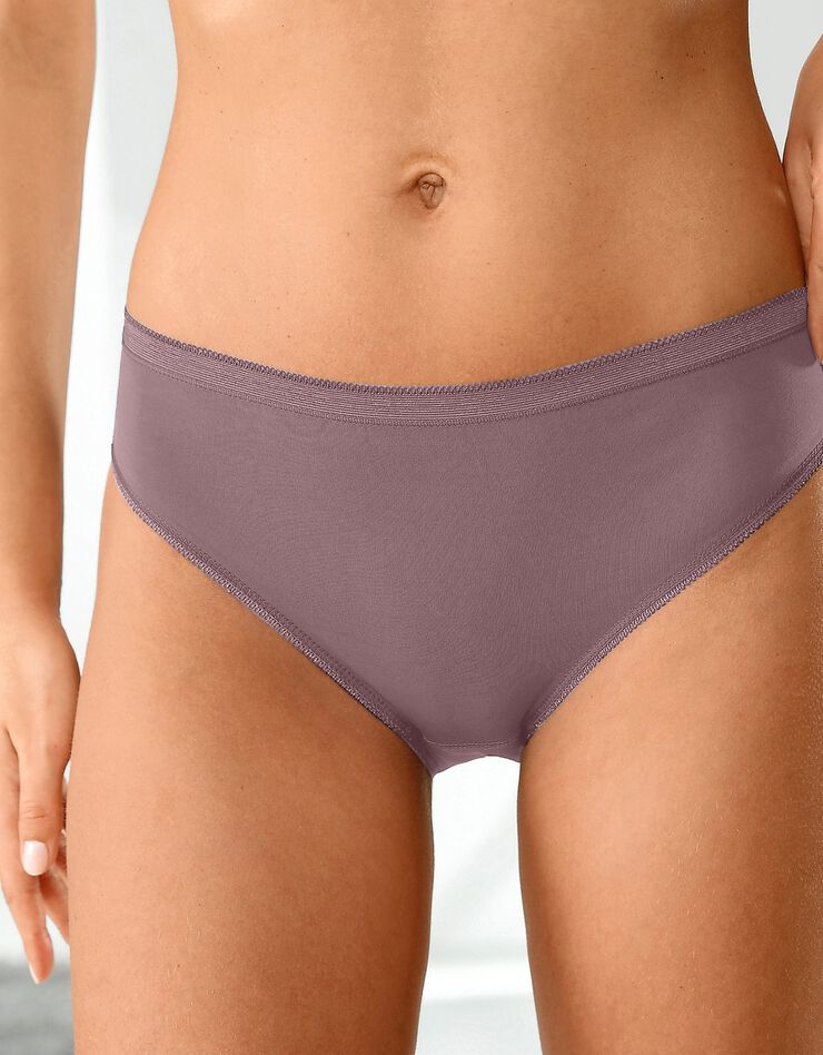 Culotte midi basique - lot de 3 (corail + bleu + mauve) Culotte midi basique - lot de 3 (corail + bleu + mauve)