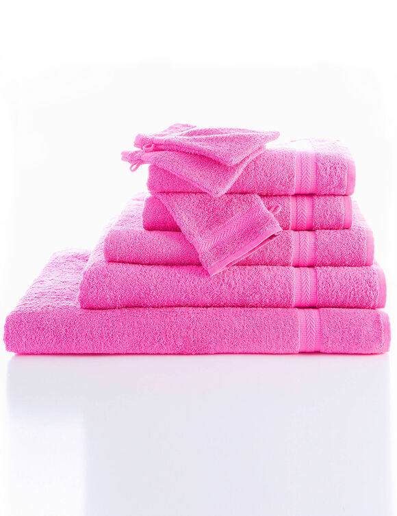 Collection serviettes de bain unies 420 g/m2 confort moelleux (fuchsia)