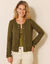 Gilet maille fantaisie boutons dorés vieillis (bronze)