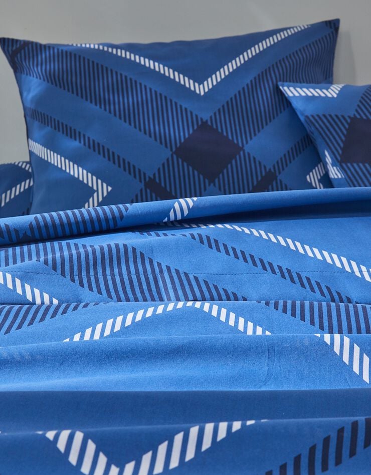 Parure de lit Andrew - coton polyester (bleu)
