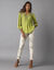 Blouse macramé manches 3/4 (vert mousse)