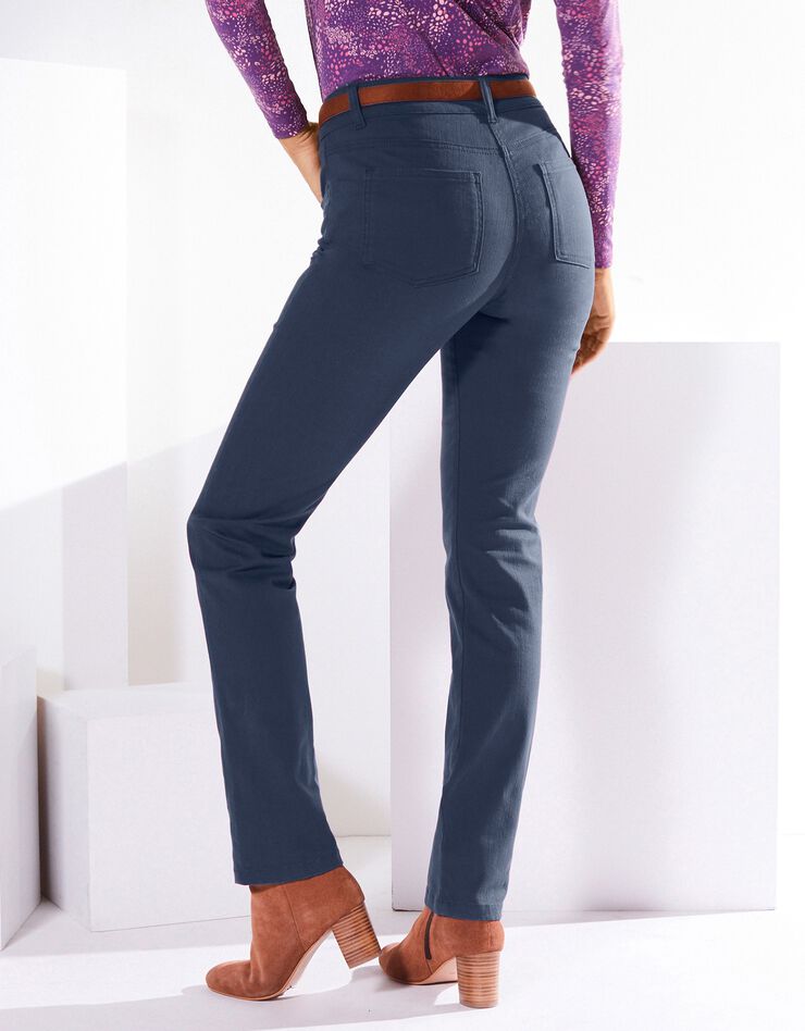 Pantalon droit gainant - grande stature entrej. 78 cm (bleu grisé) Pantalon droit gainant - grande stature entrej. 78 cm (bleu grisé)