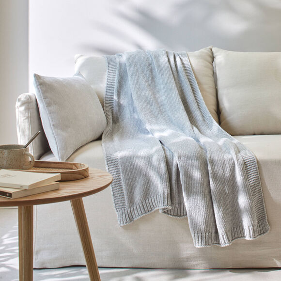 Plaid chenille (gris)