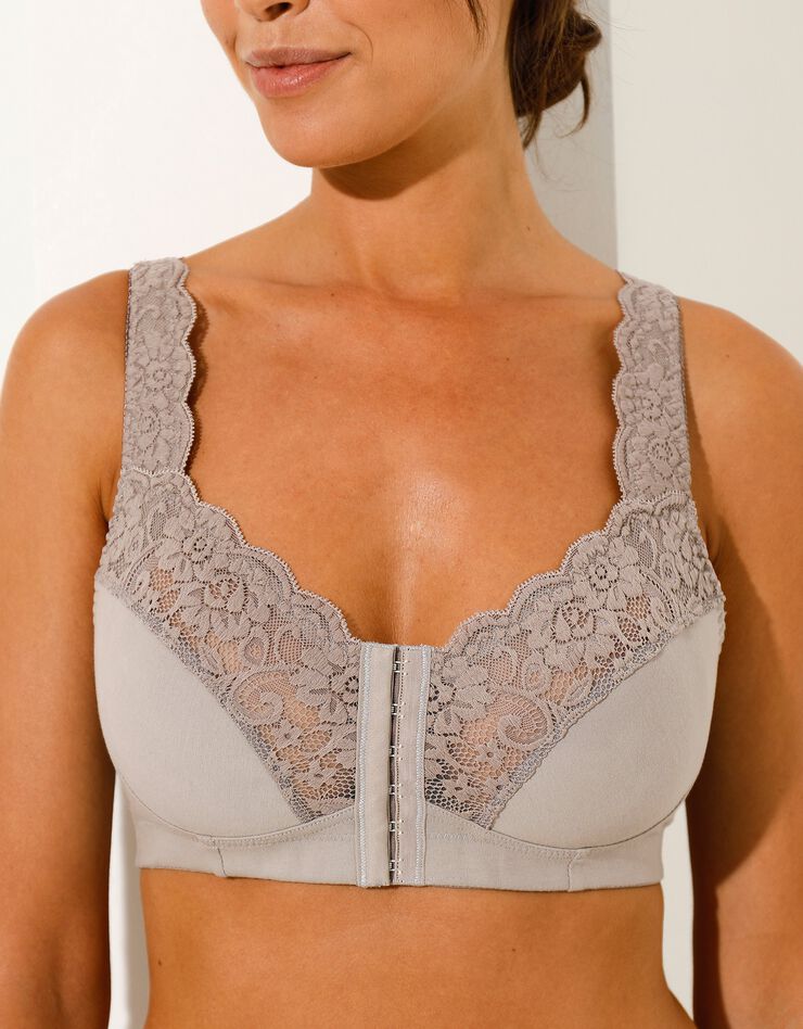 Soutien-gorge ouverture devant - sans armatures (vison) Soutien-gorge ouverture devant - sans armatures (vison)
