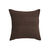 Housse coussin unie coton tissage artisanal - lot de 2 (chocolat)