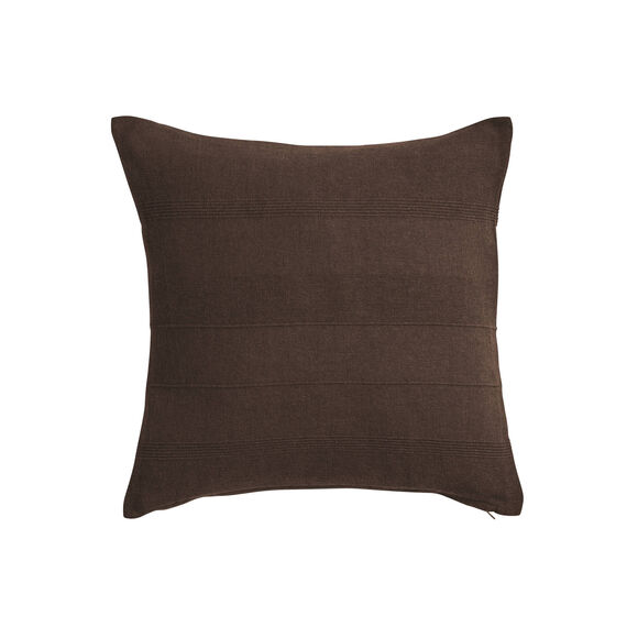Housse coussin unie coton tissage artisanal - lot de 2 (chocolat)