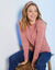 Pull col rond, laine d'agneau (rose chiné)