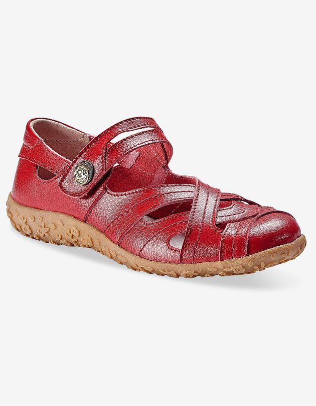Babies confort en cuir ultra-souple - rouge (rouge)