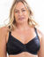 Soutien-gorge forme minimiseur tulle brod&eacute; et maille  - avec armatures (noir)