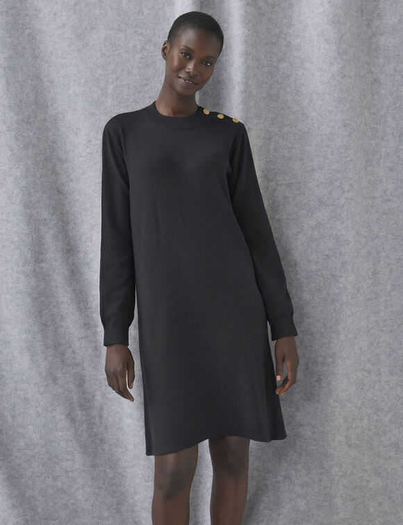 Robe pull boutons   (noir)