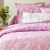 Linge de lit Alessia en coton imprimé fleuri (parme)