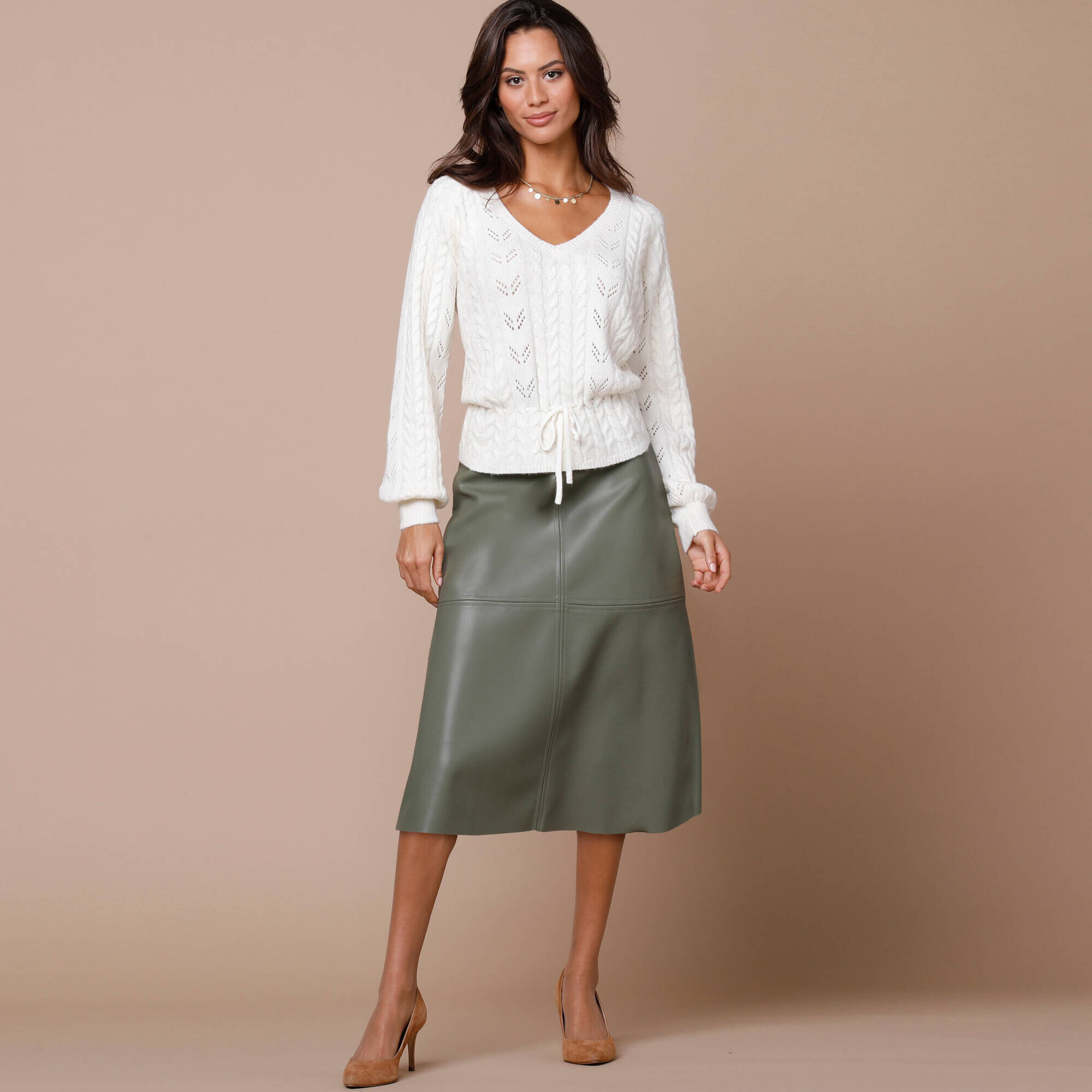 Jupe Mi-longue Rachel Zoe Ivoire - Taille M, Femme, Style Enveloppe, Occasion