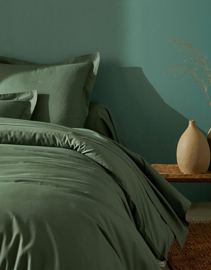 Linge de lit uni coton (eucalyptus)