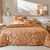 Linge de lit C&eacute;line en flanelle imprim&eacute; floral (caramel)