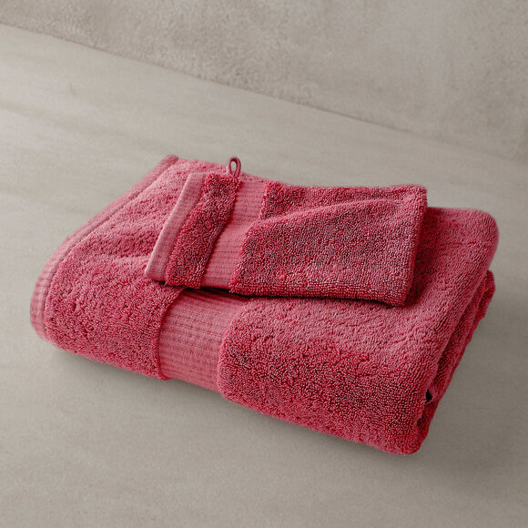 Collection serviettes de bain unies - gamme premium 640g/m&sup2; (grenat)