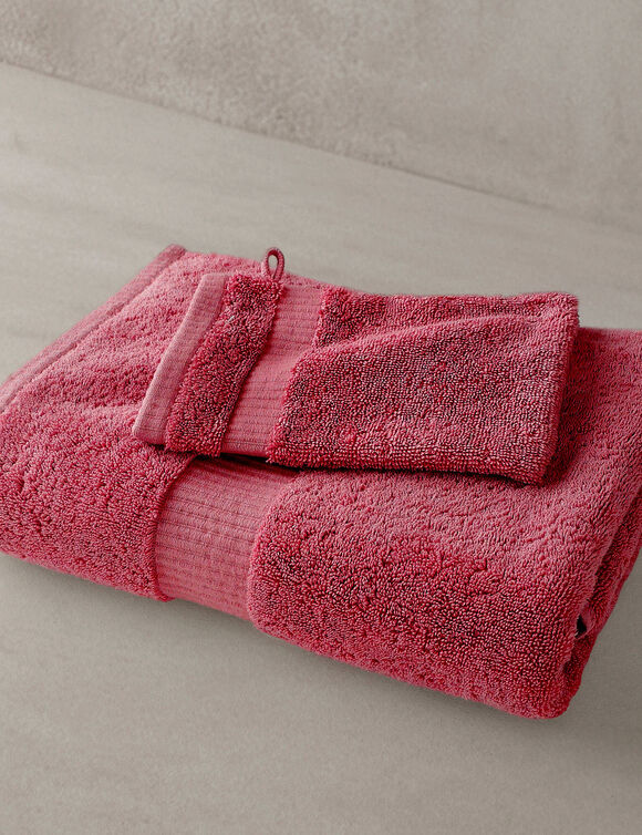 Collection serviettes de bain unies - gamme premium 640g/m&sup2; (grenat)
