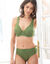 Soutien-gorge forme foulard en dentelle et tulle stretch Guspini - avec armatures (vert) Soutien-gorge forme foulard en dentelle et tulle stretch Guspini - avec armatures (vert)