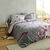 Linge de lit Célestine en coton imprimé fleurs et papillons (gris / parme)
