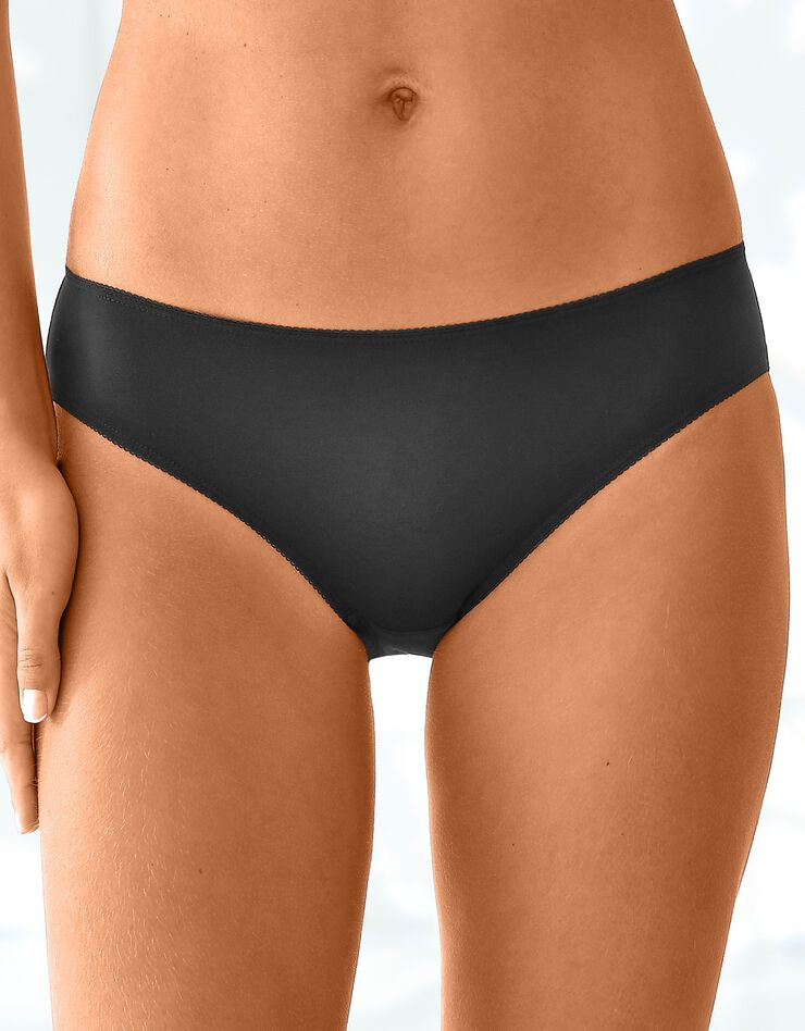Culotte forme midi coton stretch - Lot de 4 (gris chiné + noir) Culotte forme midi coton stretch - Lot de 4 (gris chiné + noir)