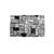 Tapis de bain mosaïque toucher peluche (gris)