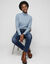 Sous-pull col roul&eacute; coton stretch uni (bleu gris&eacute;)