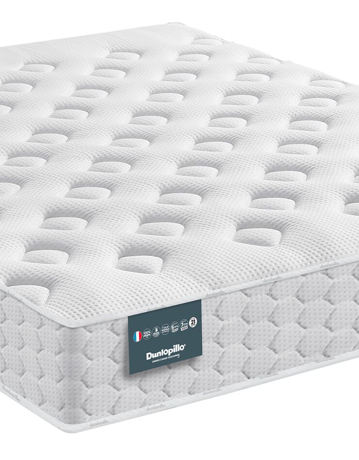Matelas mousse Dunlopillo Aérial® haut. 21 cm, confort ferme (blanc)