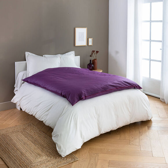Édredon naturel duvet et plumettes qualité prestige (aubergine)