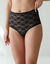 Culotte supermaxi dentelle stretch  - lot de 2 (noir + ivoire)