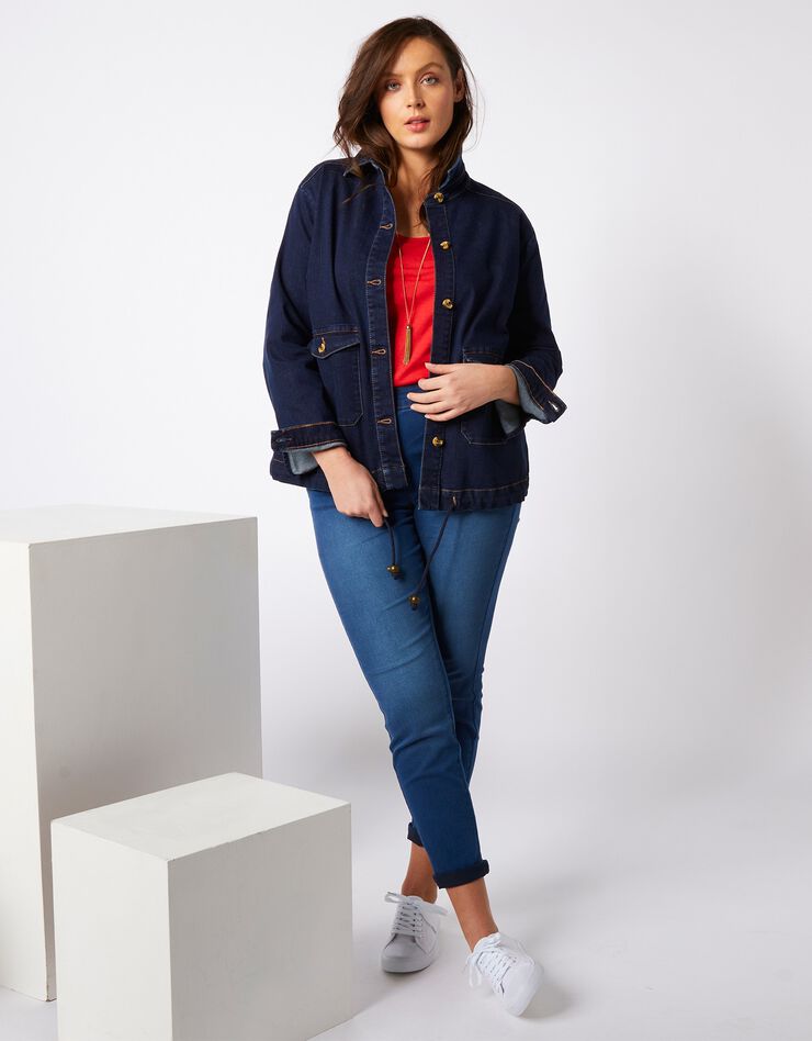 Veste boutonnée en denim stone (stone) Veste boutonnée en denim stone (stone)