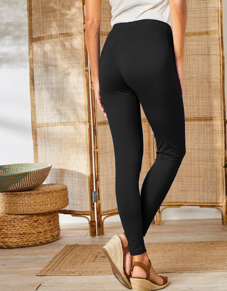 Legging long uni - lot de 2 (marine / noir)