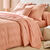 Linge de lit satin rayé (rose blush)