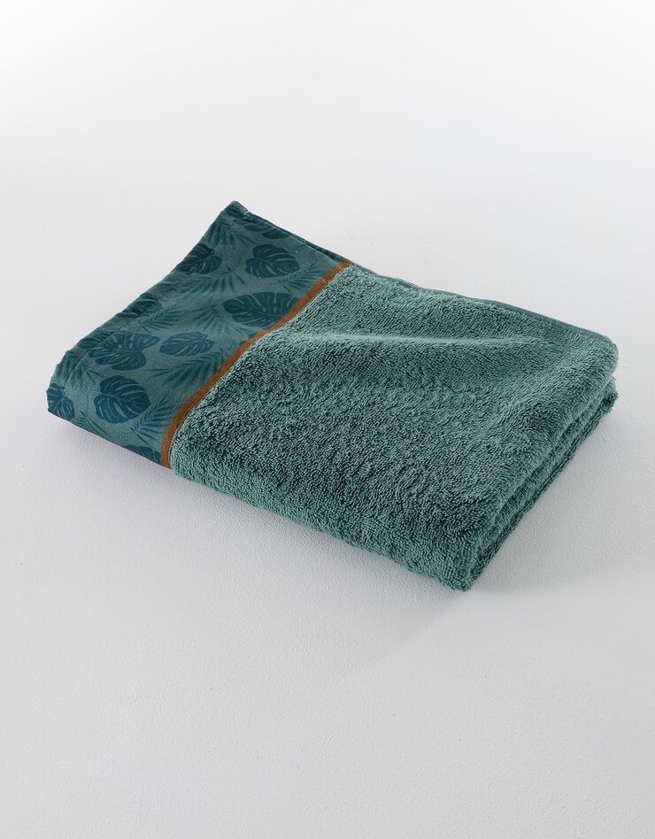 Éponge coton liteau motif jungle - 420 g/m² (eucalyptus)