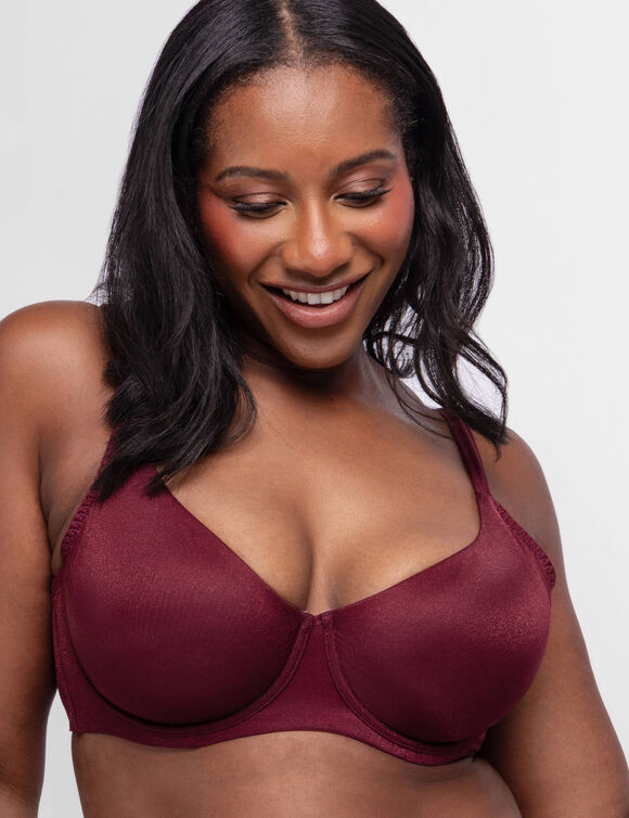 Soutien-gorge coton stretch Origins shimmers -  avec armatures (prune)