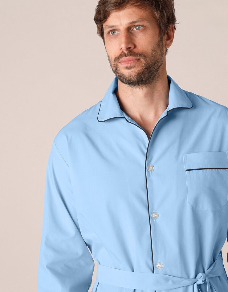 Veste de pyjama popeline boutonnée (ciel) Veste de pyjama popeline boutonnée (ciel)