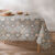 Nappe toile cir&eacute;e imprim&eacute; wax (gris / orange)