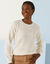 Pull col rond, maille anglaise toucher doux (écru)