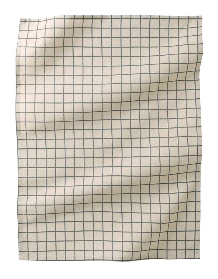 Torchon imprimé carreaux - lot de 3 (écru + gris + terracotta) Torchon imprimé carreaux - lot de 3 (écru + gris + terracotta)