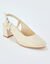 Escarpins slingback en cuir certifi&eacute; LWG (cr&egrave;me)