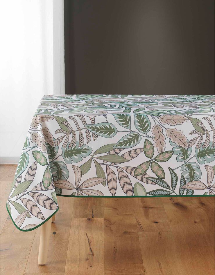 Nappe imprimée jungle (blanc / vert)