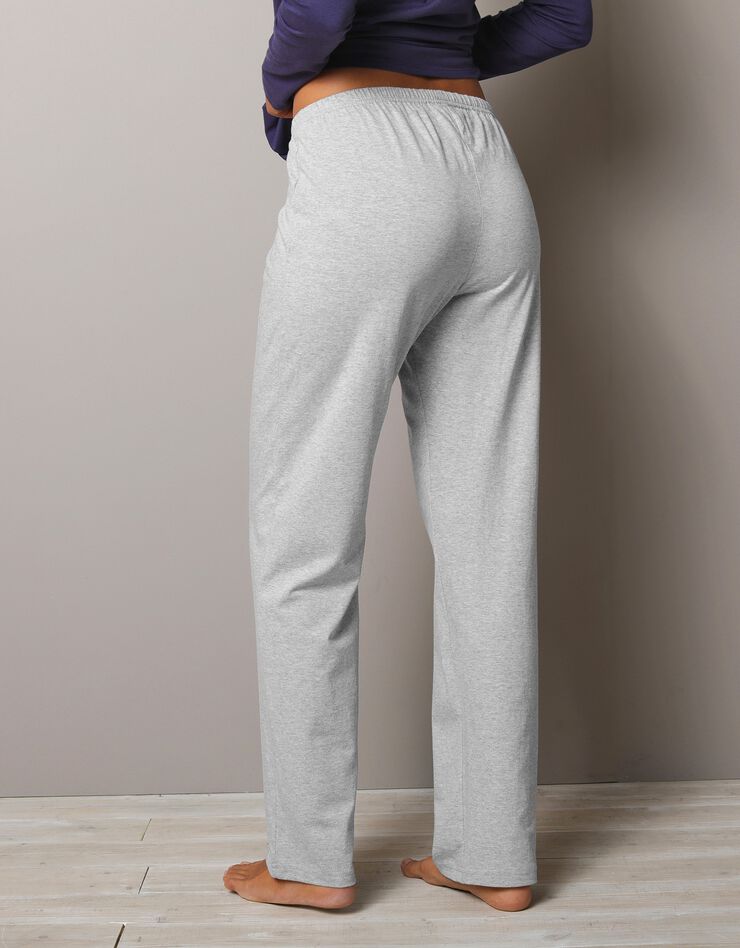 Pantalon de pyjama uni Estrella - coton (gris chiné)