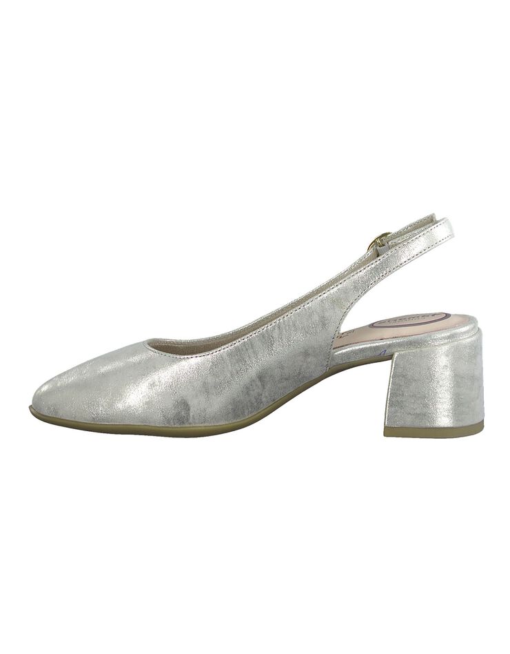 Escarpins dessus cuir - largeur confort (doré)