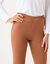 Legging bootcut uni, taille élastiquée (noisette)