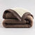 Couverture bicolore pure laine 800 g/m&sup2; (chocolat)