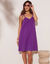 Robe bretelles tressées, gaze de coton (violet)