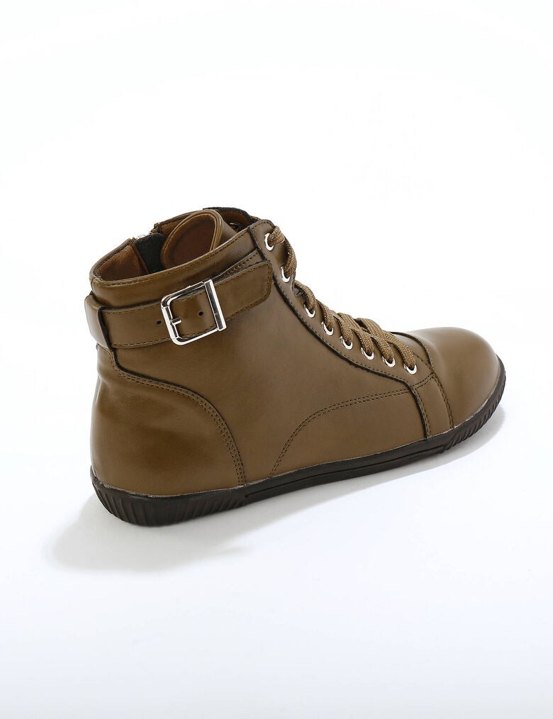Bottines Ruff Hewn Thayer Marron à Boucle Et Zip - Taille 10 US - Neuf Avec Petit Défaut