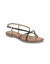 Sandales plates entredoigt en cuir, Monagum (noir)