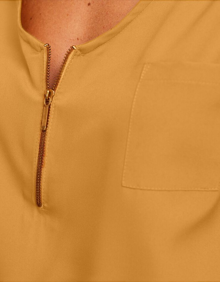 Tunique zippée unie (miel) Tunique zippée unie (miel)