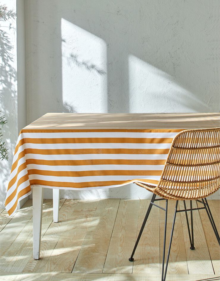 Nappe rayée, collection Ninole (jaune / blanc) Nappe rayée, collection Ninole (jaune / blanc)