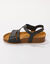 Sandales ouverture totale en cuir (marine)