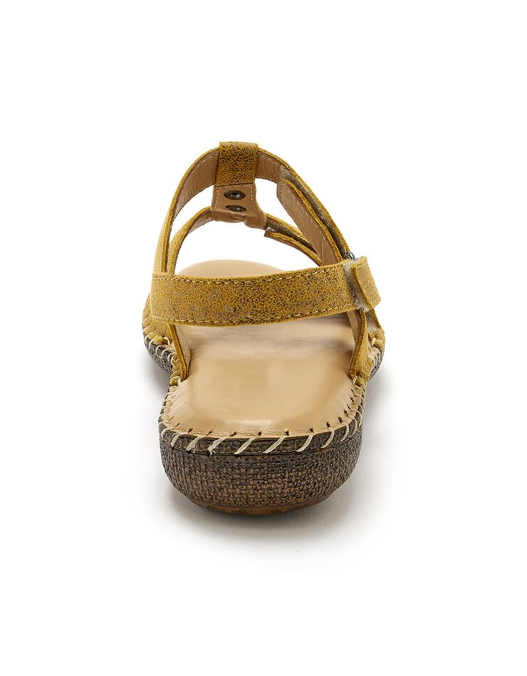 Sandales cuir irisé - largeur confort (jaune) Sandales cuir irisé - largeur confort (jaune)
